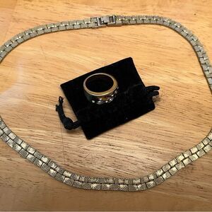 Vintage necklace and Ring. EUC